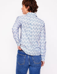 Sienna Cotton Shirt - Ivory, Tennis