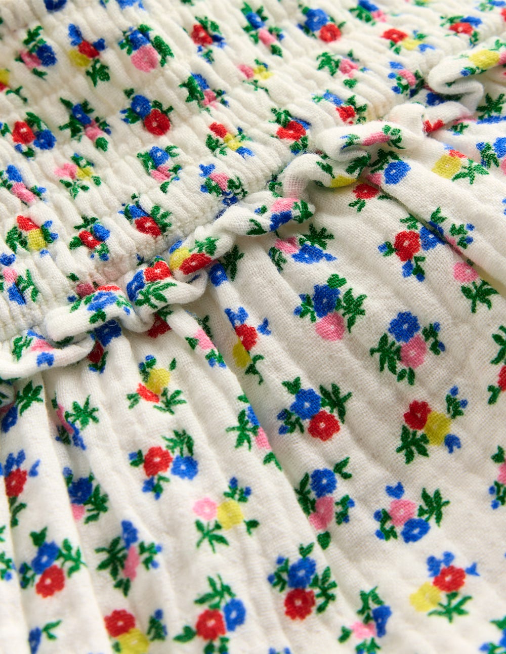 Double Cloth Dress - Soft Ivory Ditsy