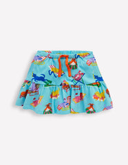 Tiered Jersey Skort - Caribbean Blue Poolside Pets