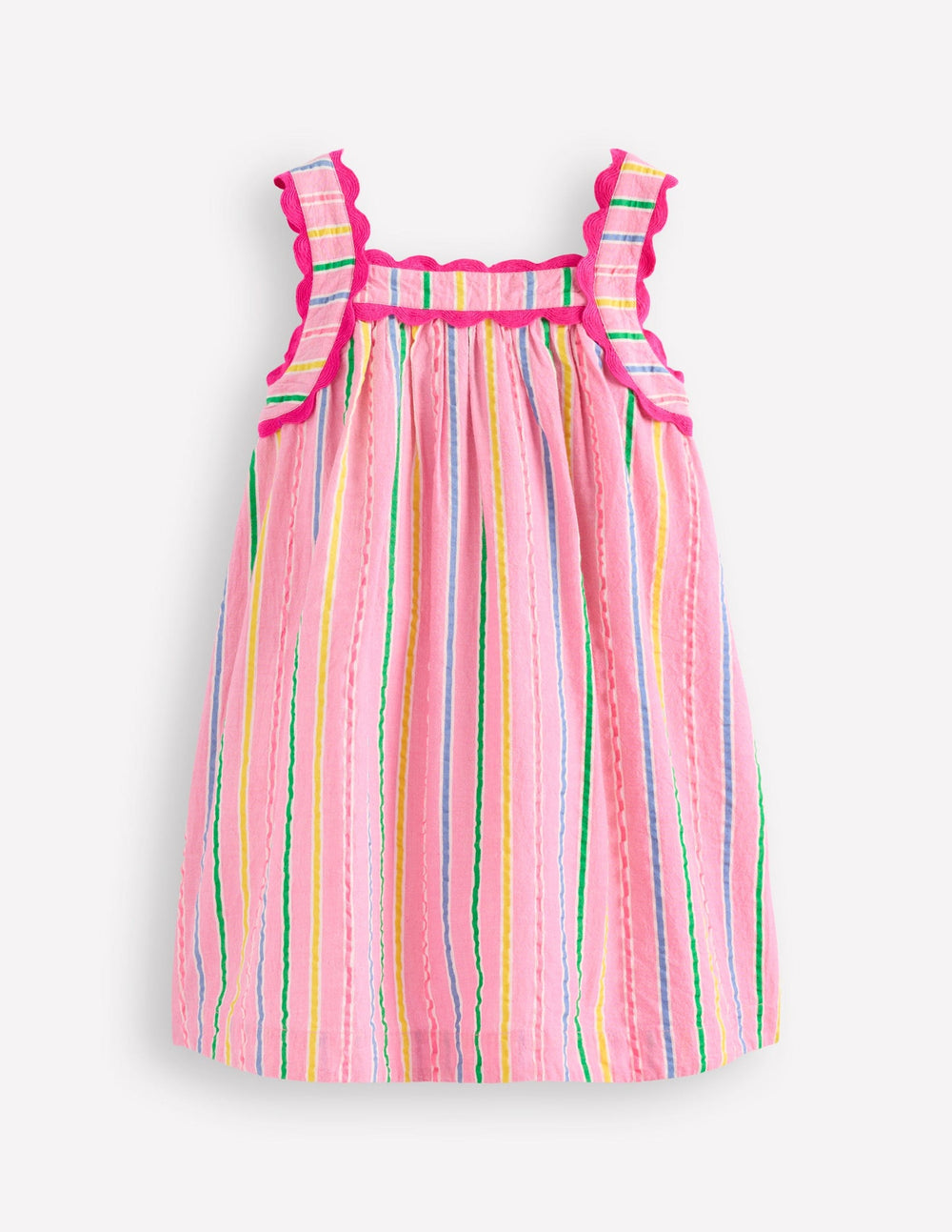 Maribel Strappy Swing Sundress - Pink Multi Stripe