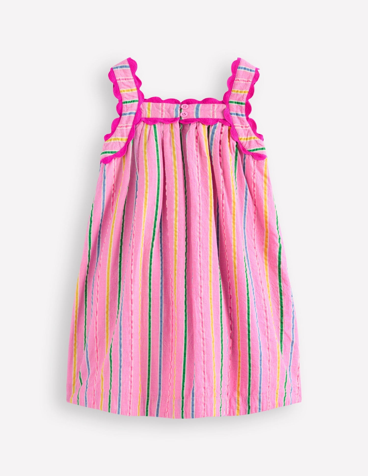 Maribel Strappy Swing Sundress - Pink Multi Stripe