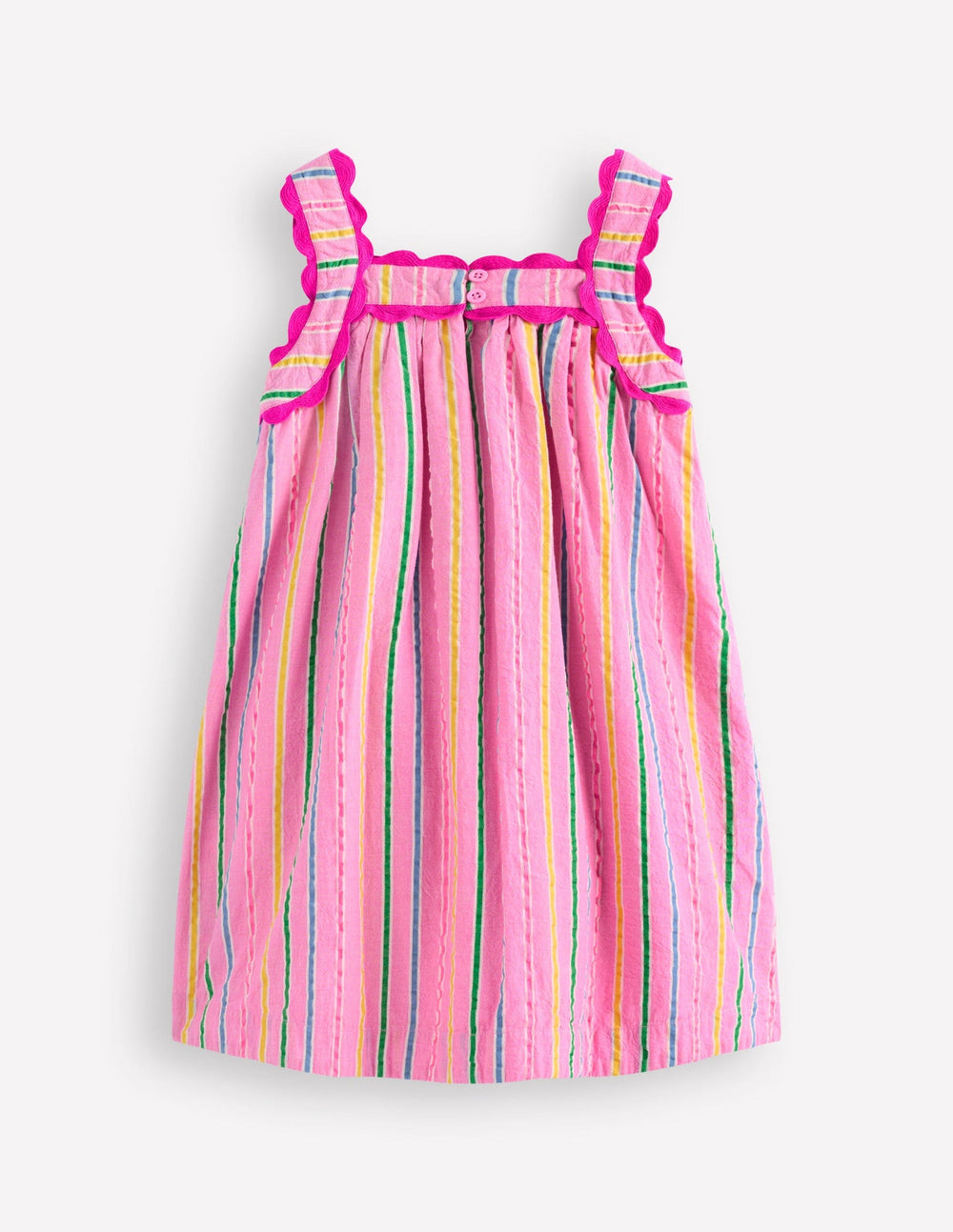 Maribel Strappy Swing Sundress - Pink Multi Stripe