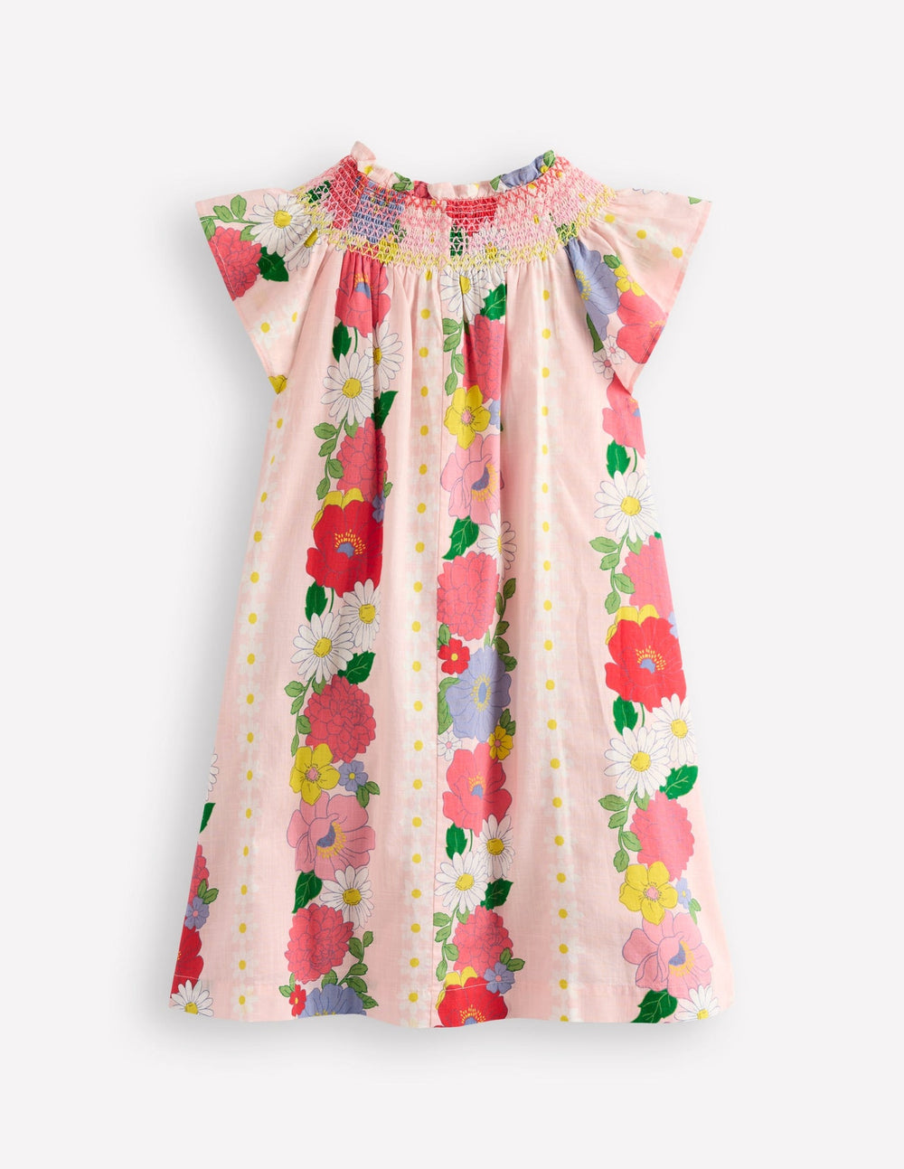 Holiday Smocked Dress - Chalk Pink Flower