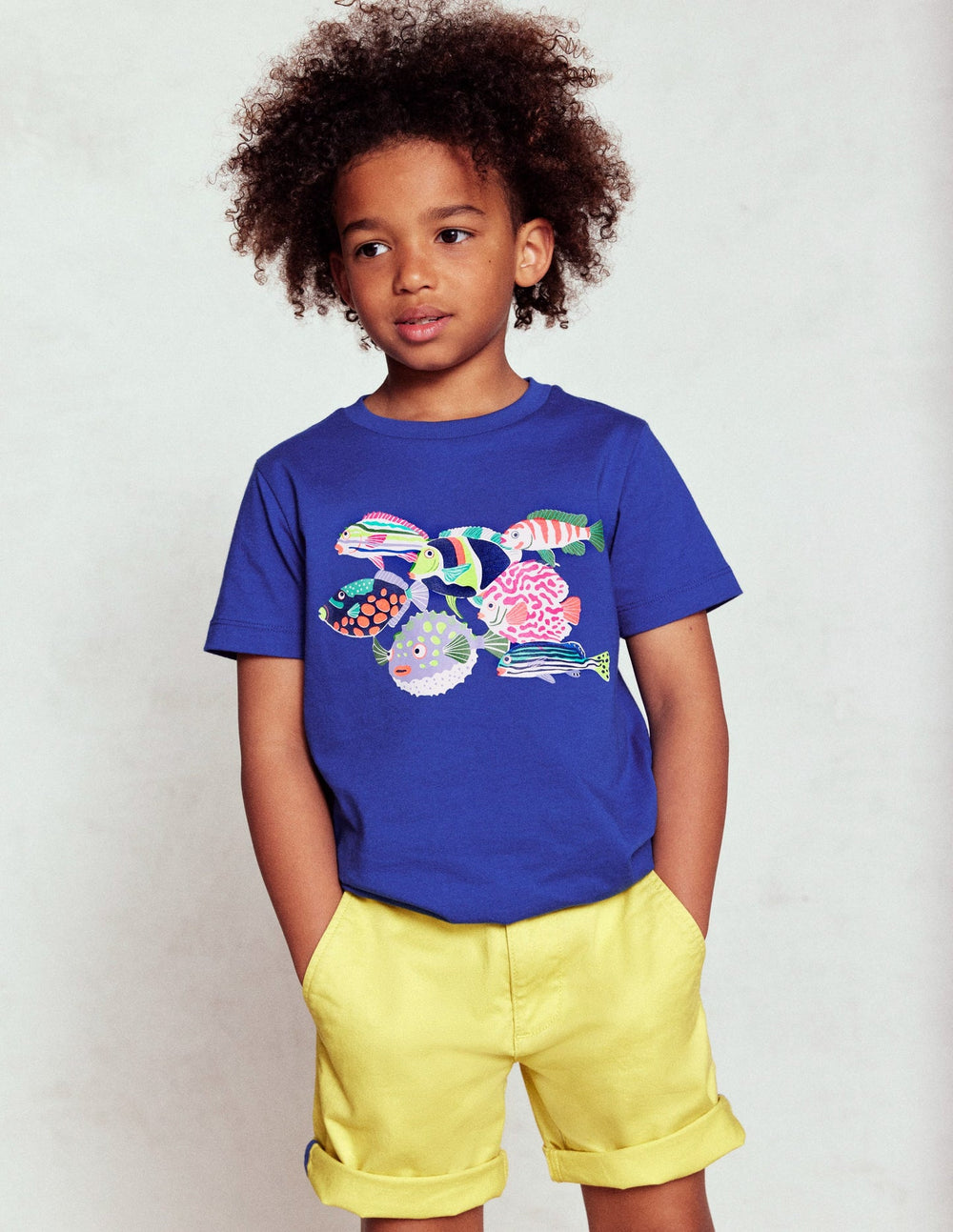 Short Sleeve Riso T-shirt - Blue Heron Fish