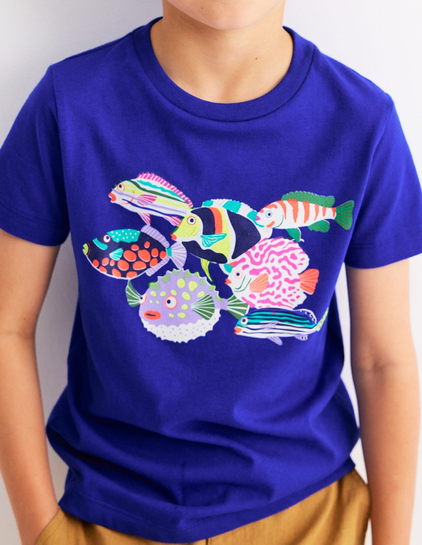 Short Sleeve Riso T-shirt - Blue Heron Fish