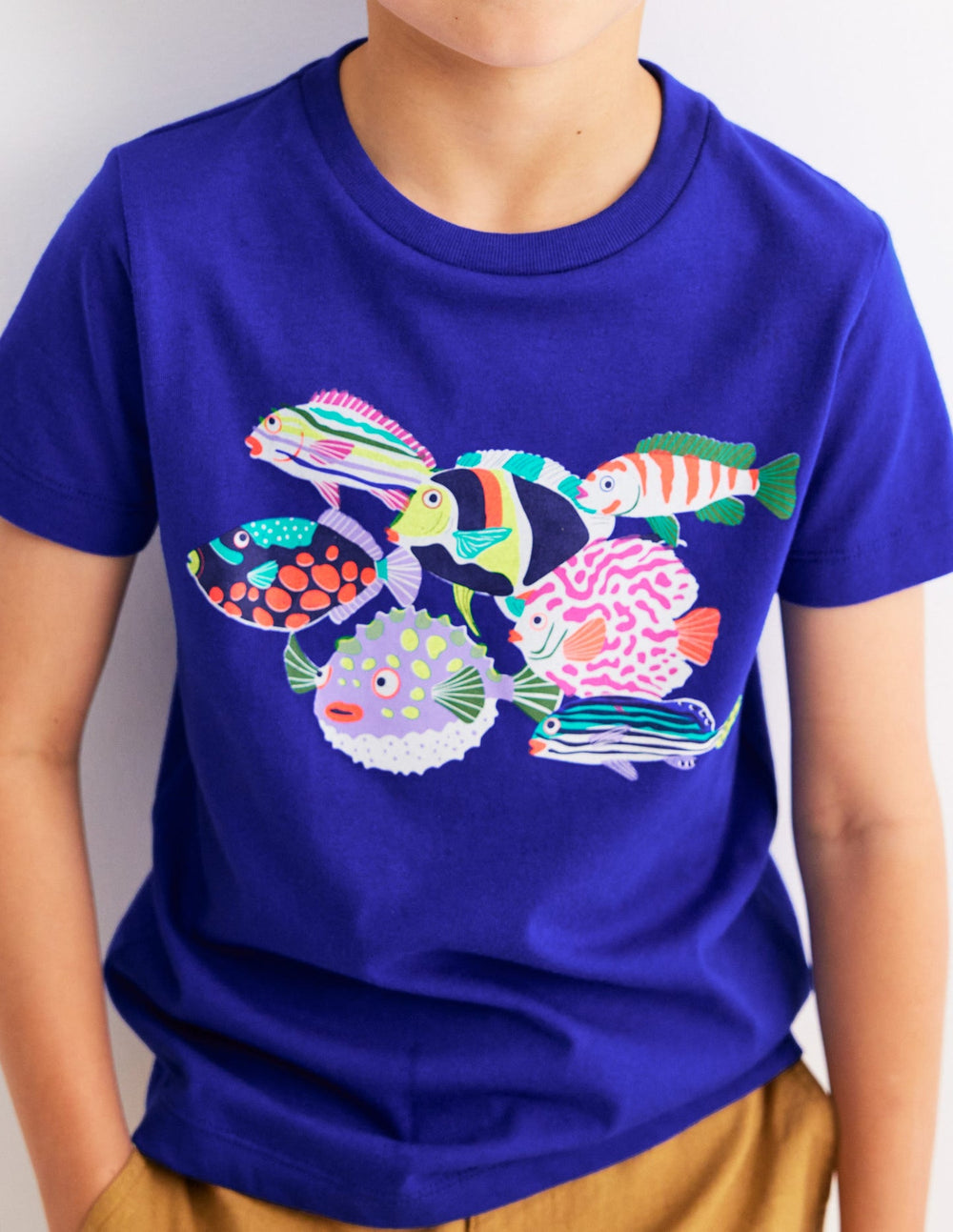 Short Sleeve Riso T-shirt - Blue Heron Fish