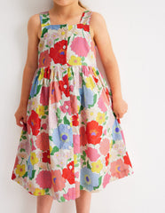 Remy Button Through Dress - Multi Summer Garden
