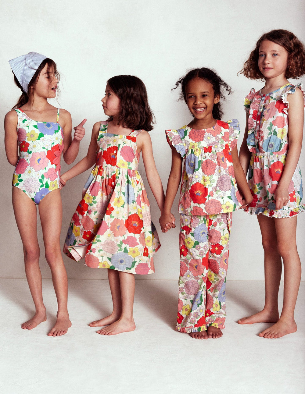 Remy Button Through Dress - Multi Summer Garden