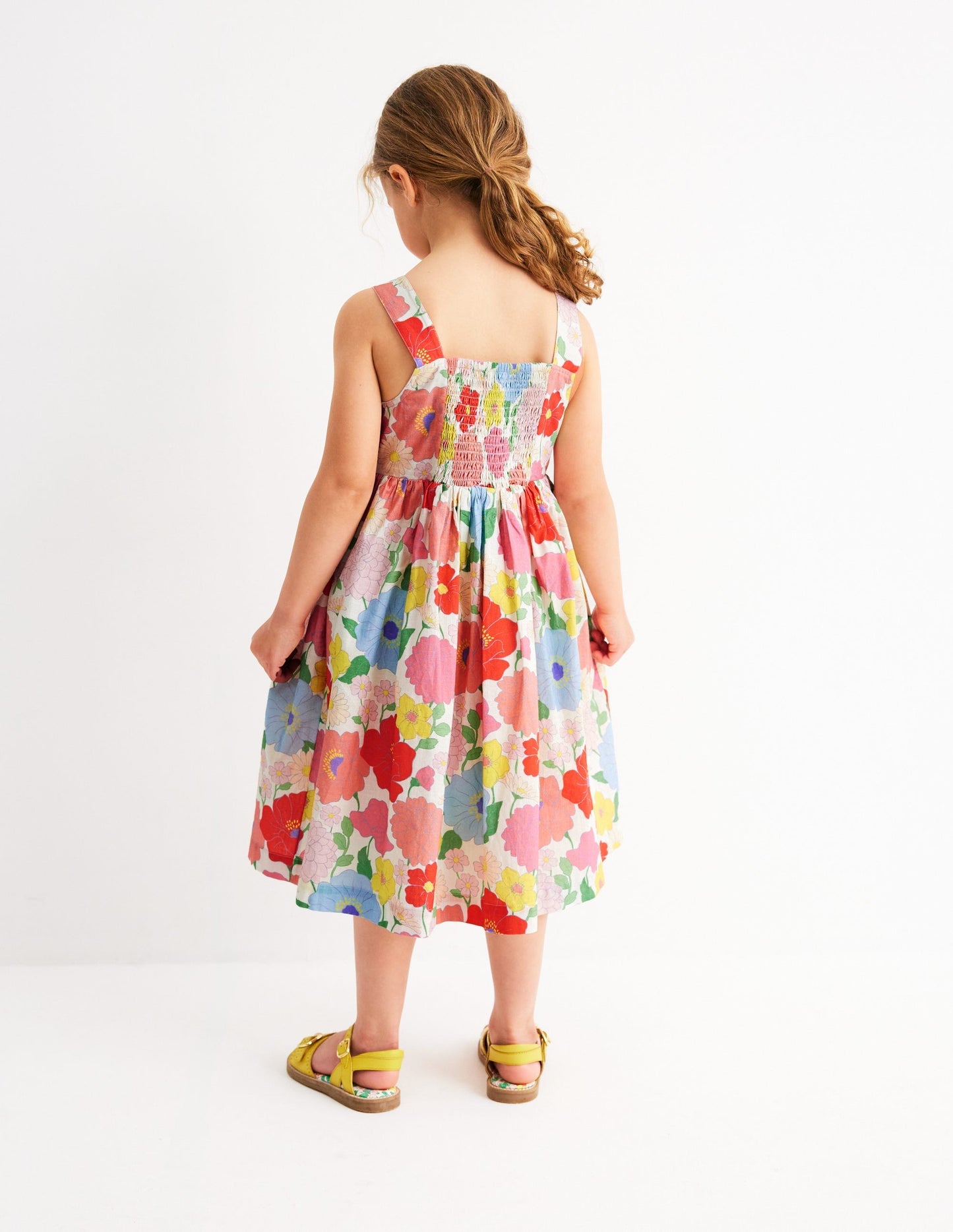 Remy Button Through Dress - Multi Summer Garden