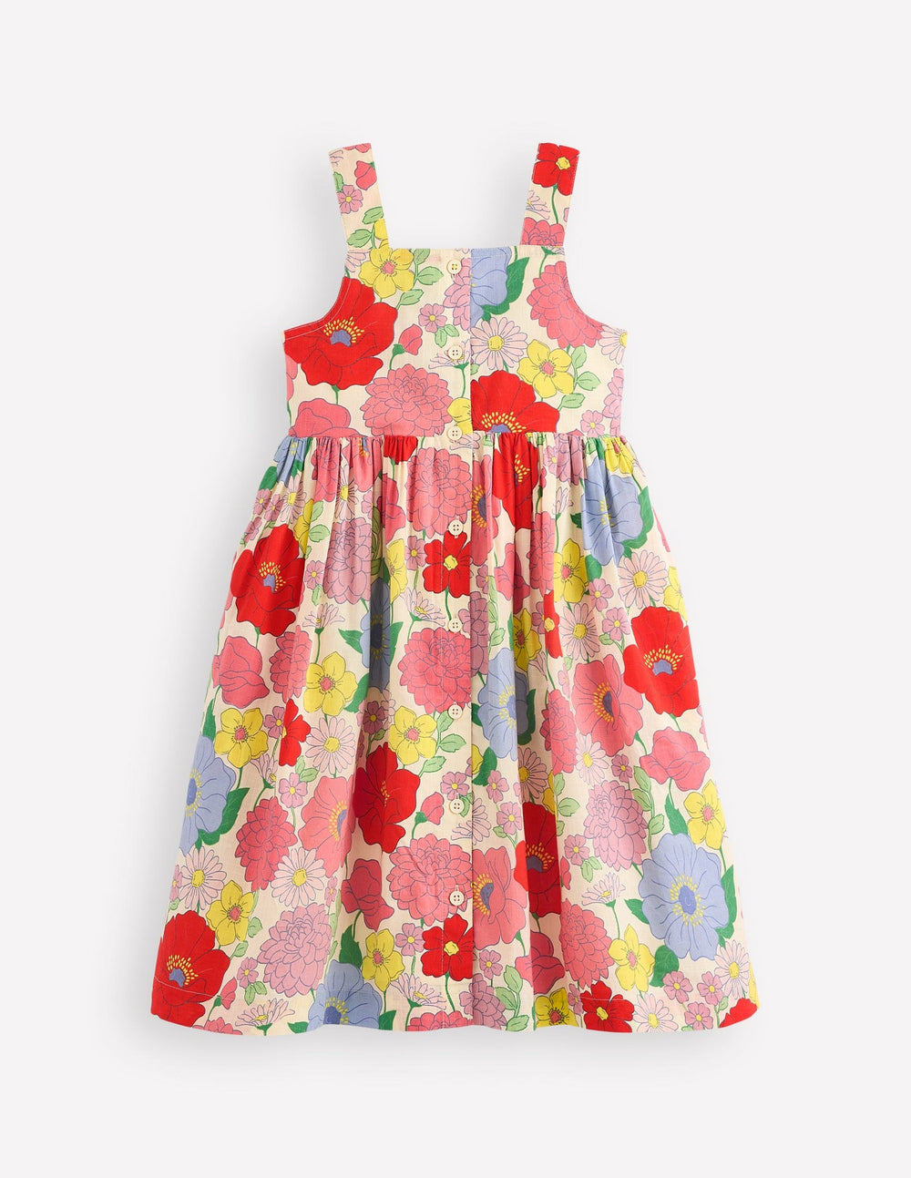 Remy Button Through Dress - Multi Summer Garden