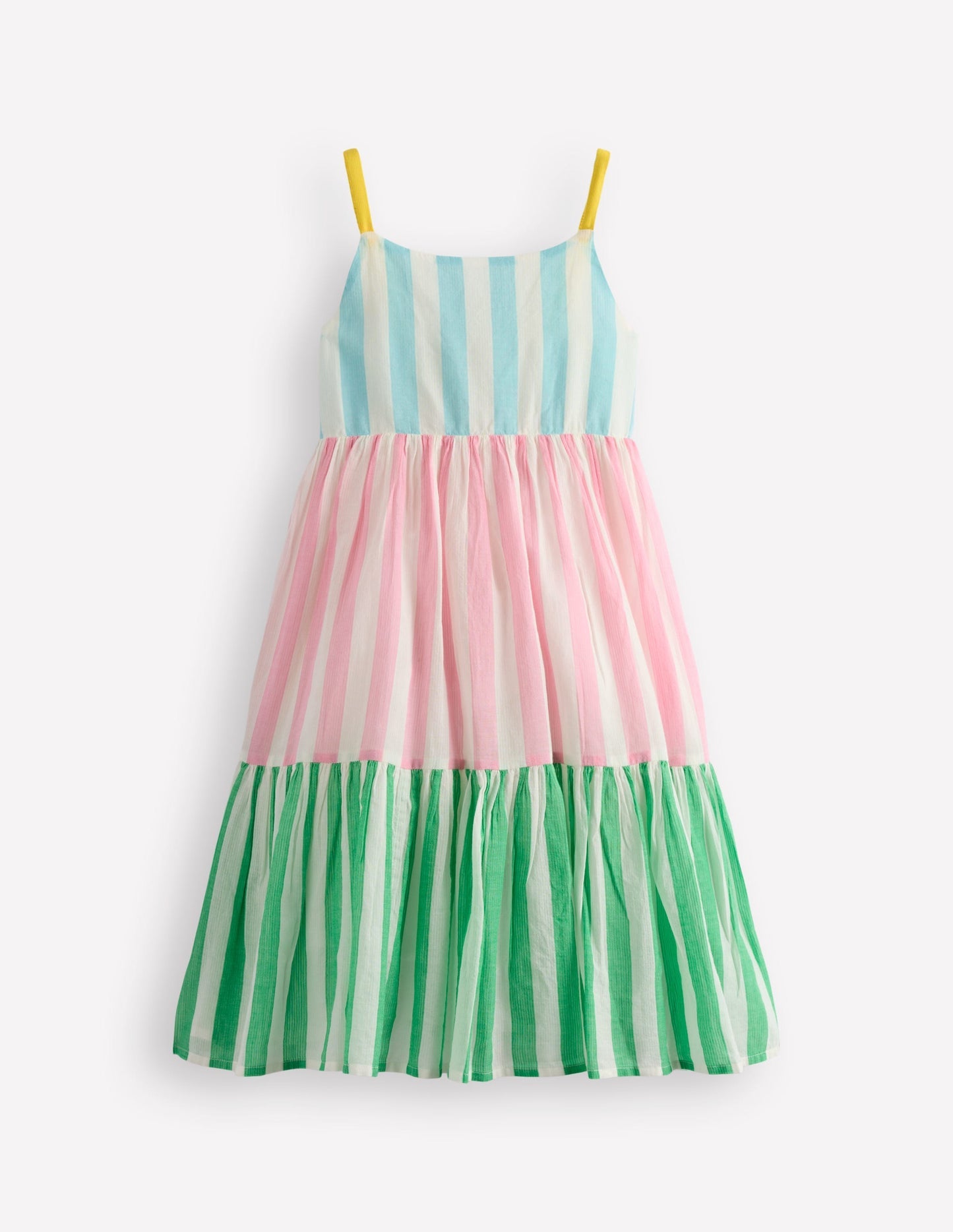 Aurelia Tiered Twirly Dress - Hotchpotch Stripe