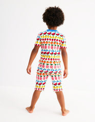 Snug Short John Pajamas - Fruit Stripe