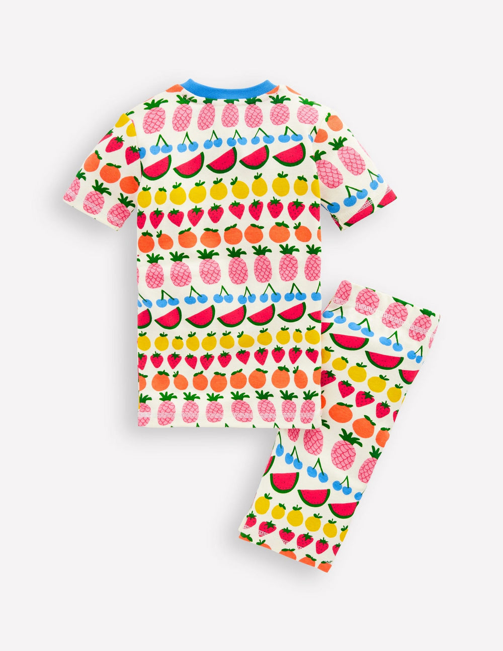Snug Short John Pajamas - Fruit Stripe