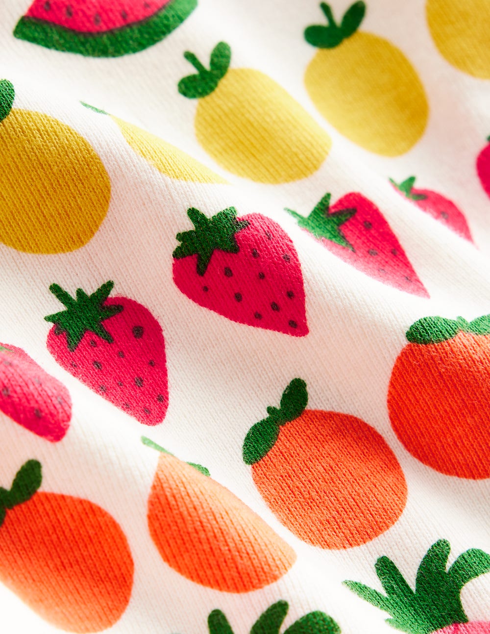 Snug Short John Pajamas - Fruit Stripe