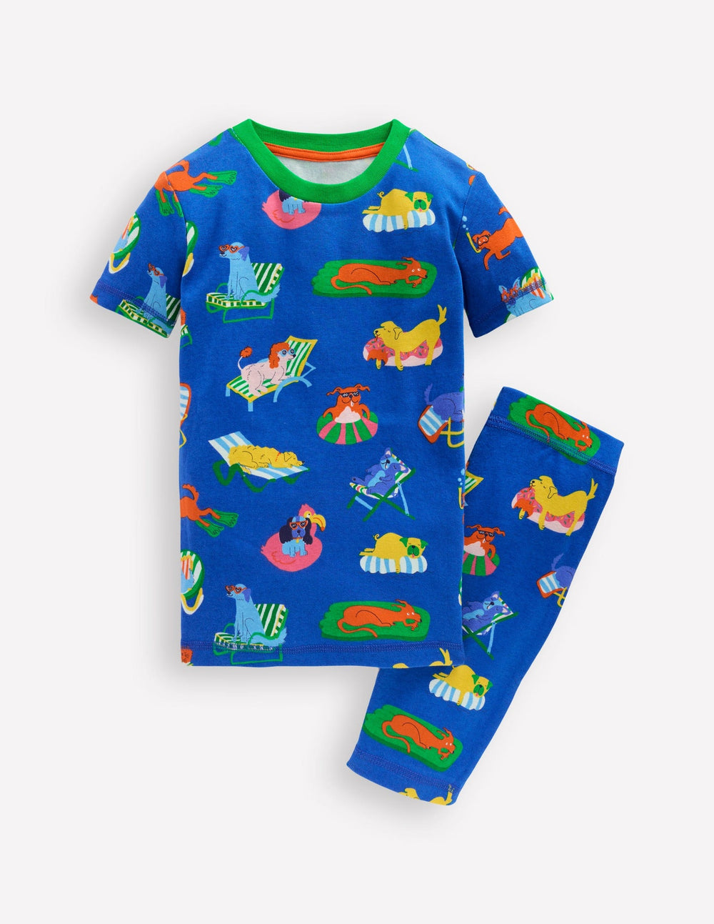 Snug Short John Pajamas - Poolside Pets