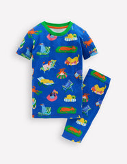Snug Short John Pajamas - Poolside Pets