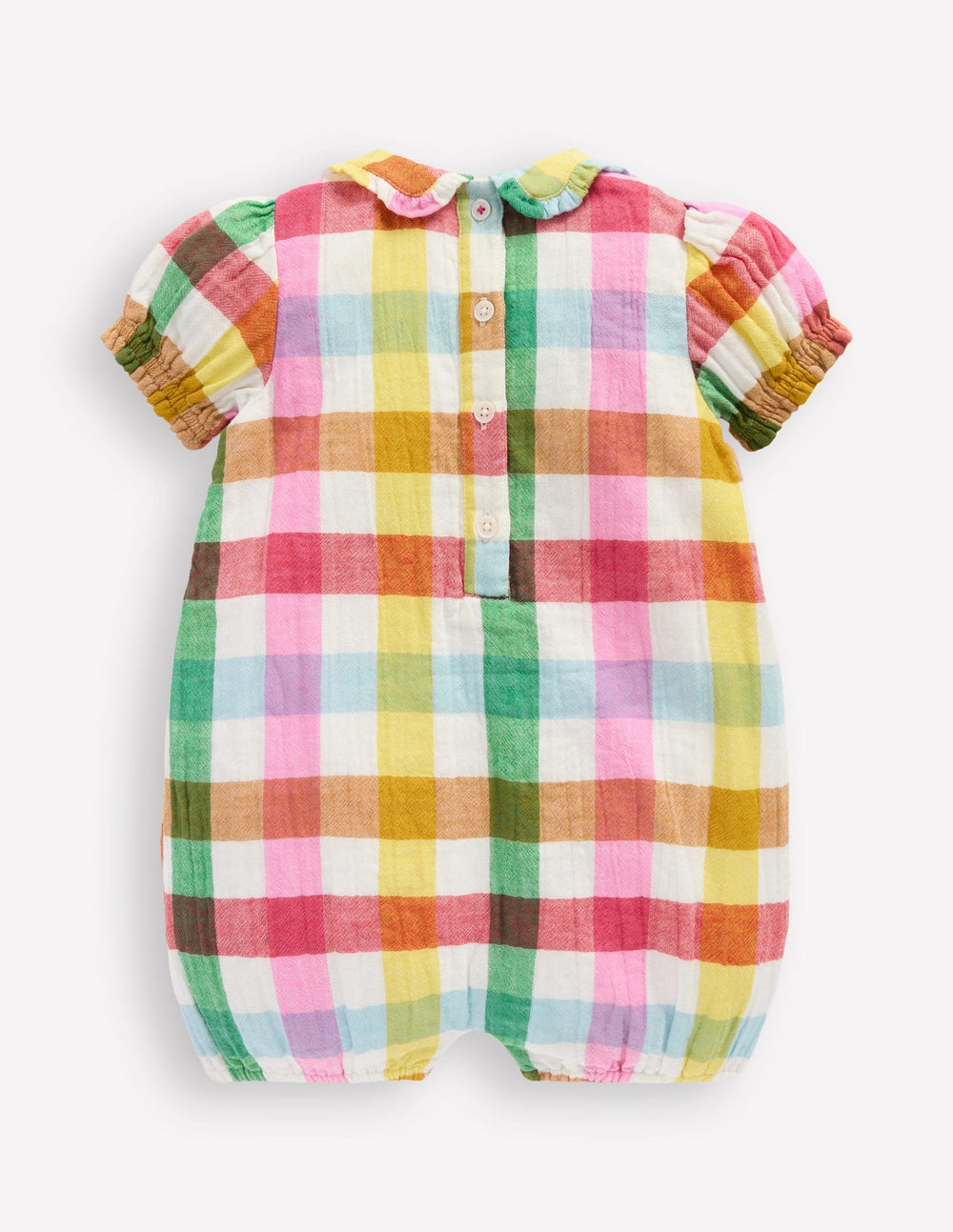 Double Cloth Romper - Multi Check