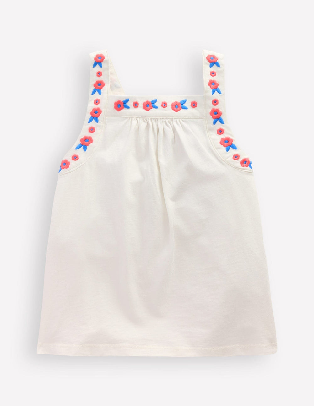 Embroidered Sleeveless Top - Soft Ivory