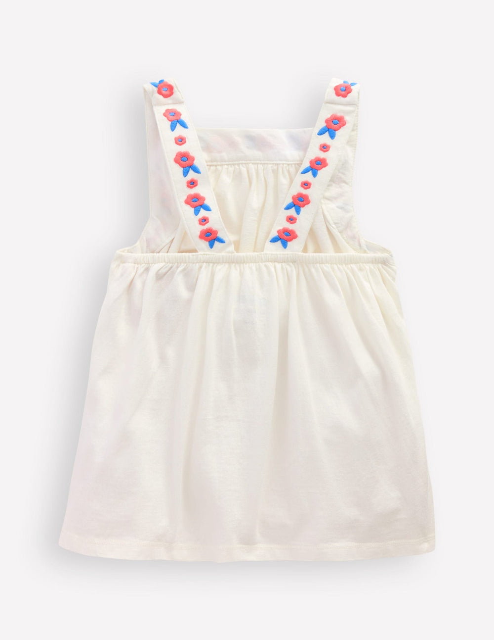 Embroidered Sleeveless Top - Soft Ivory