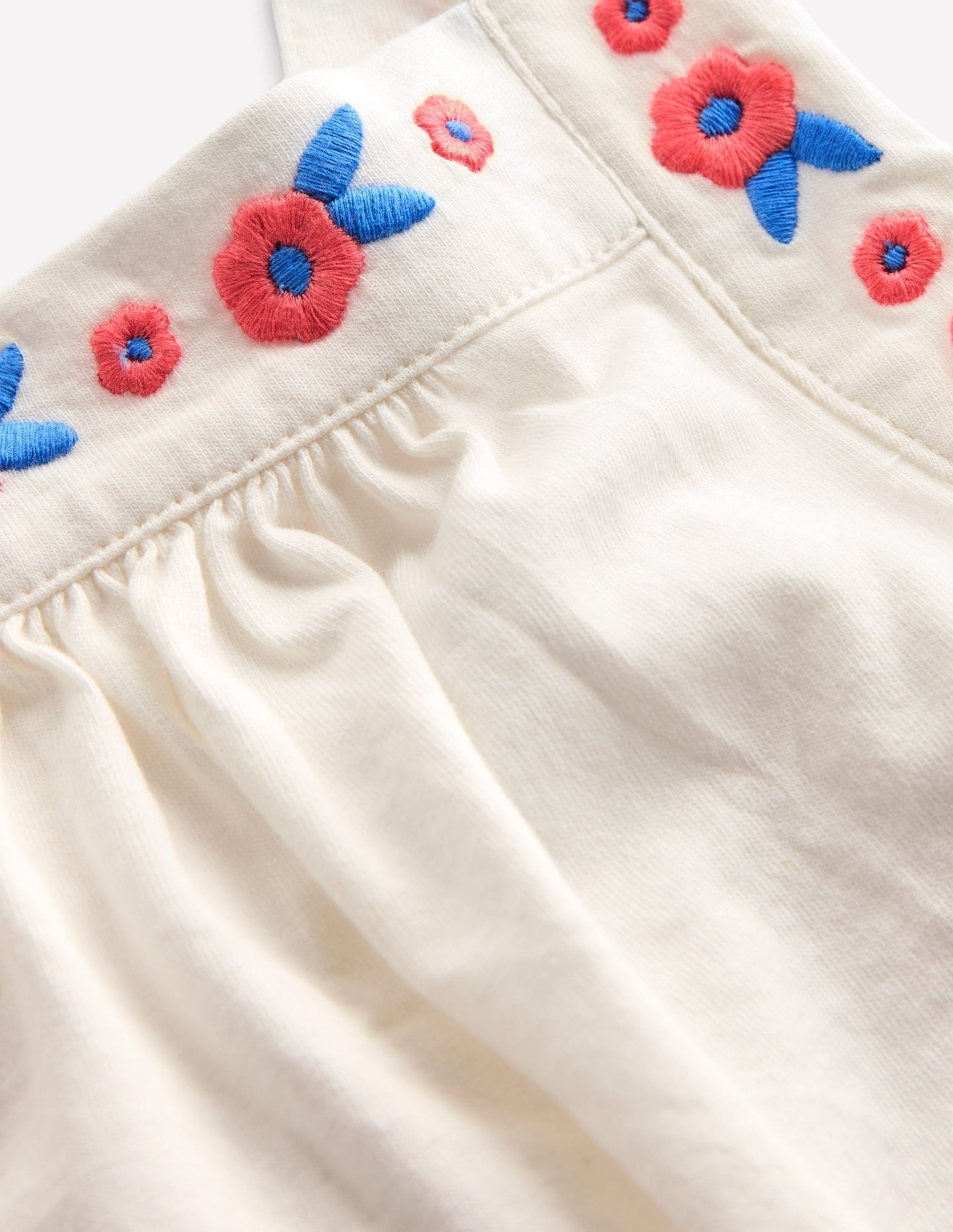 Embroidered Sleeveless Top - Soft Ivory