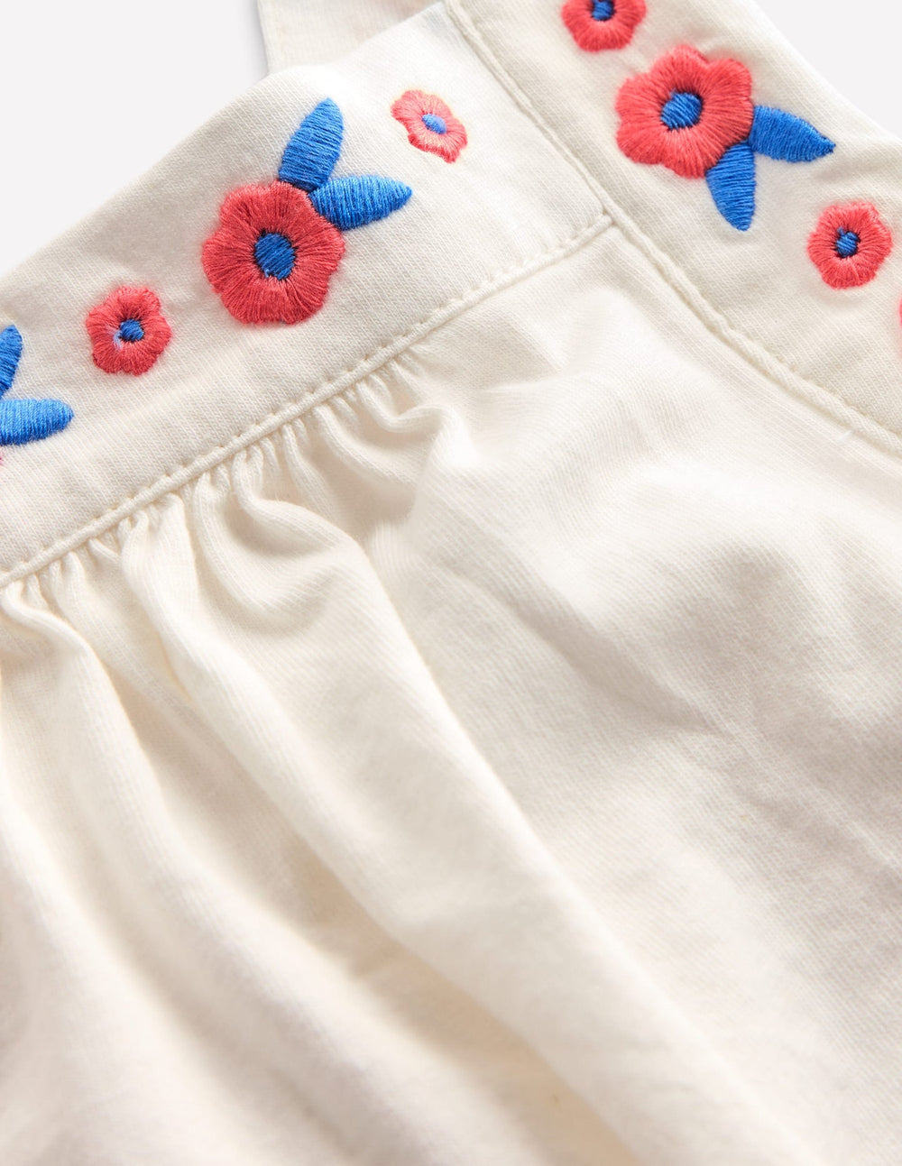 Embroidered Sleeveless Top - Soft Ivory