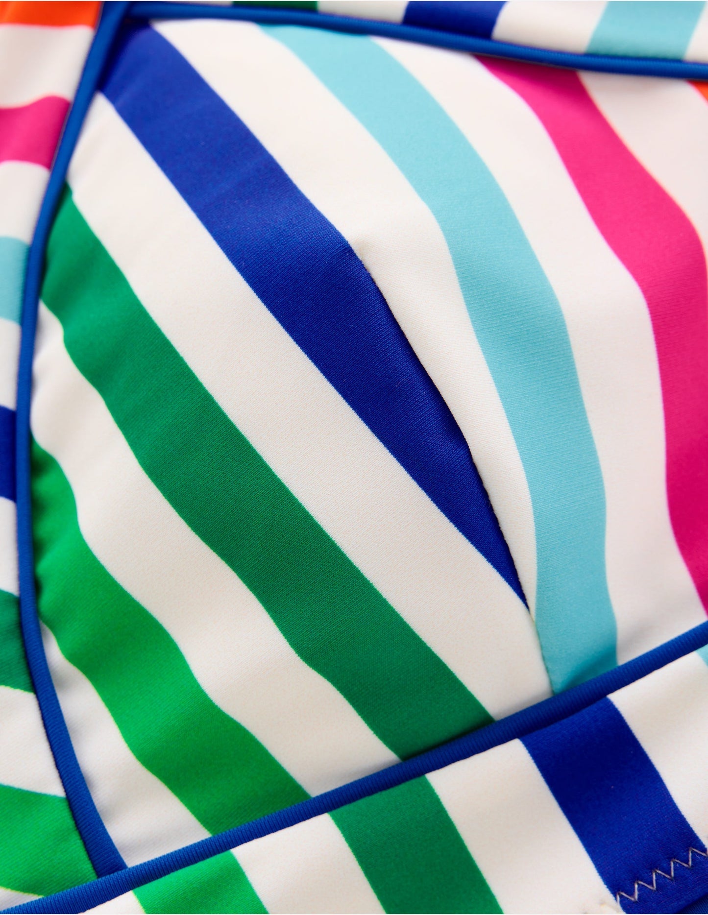 Kasos String V Neck Bikini Top - Multi Stripe