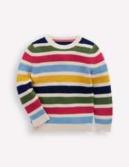 Everyday Cotton Sweater - Multi Stripe