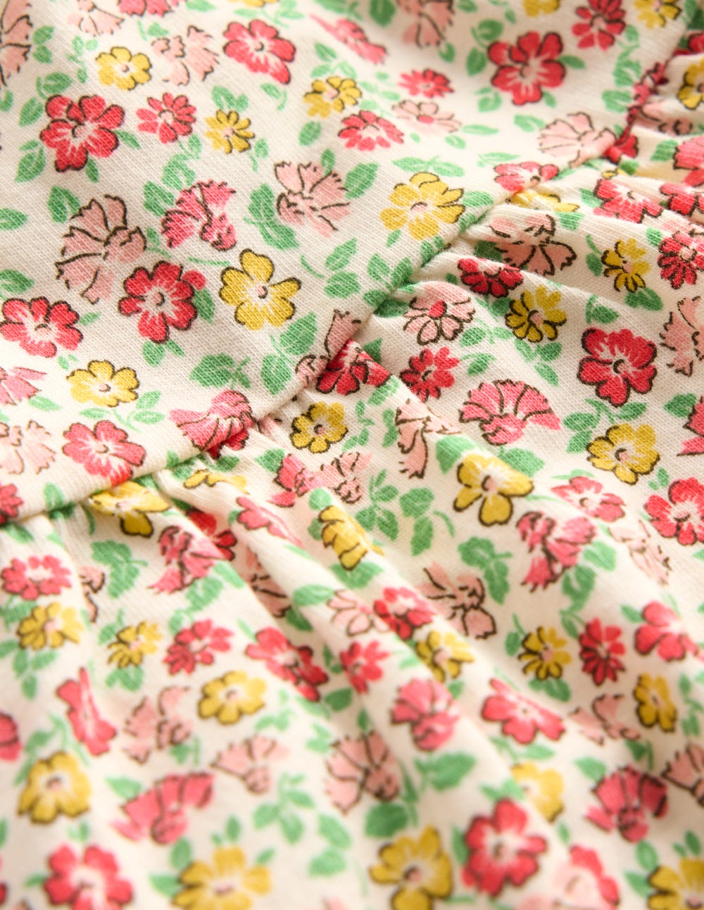 Jersey Frill Sleeve Dress - Multi Summer Flowerbed