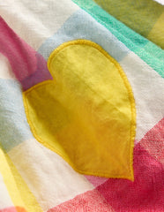Double Cloth Printed Skirt - Multi Heart Check