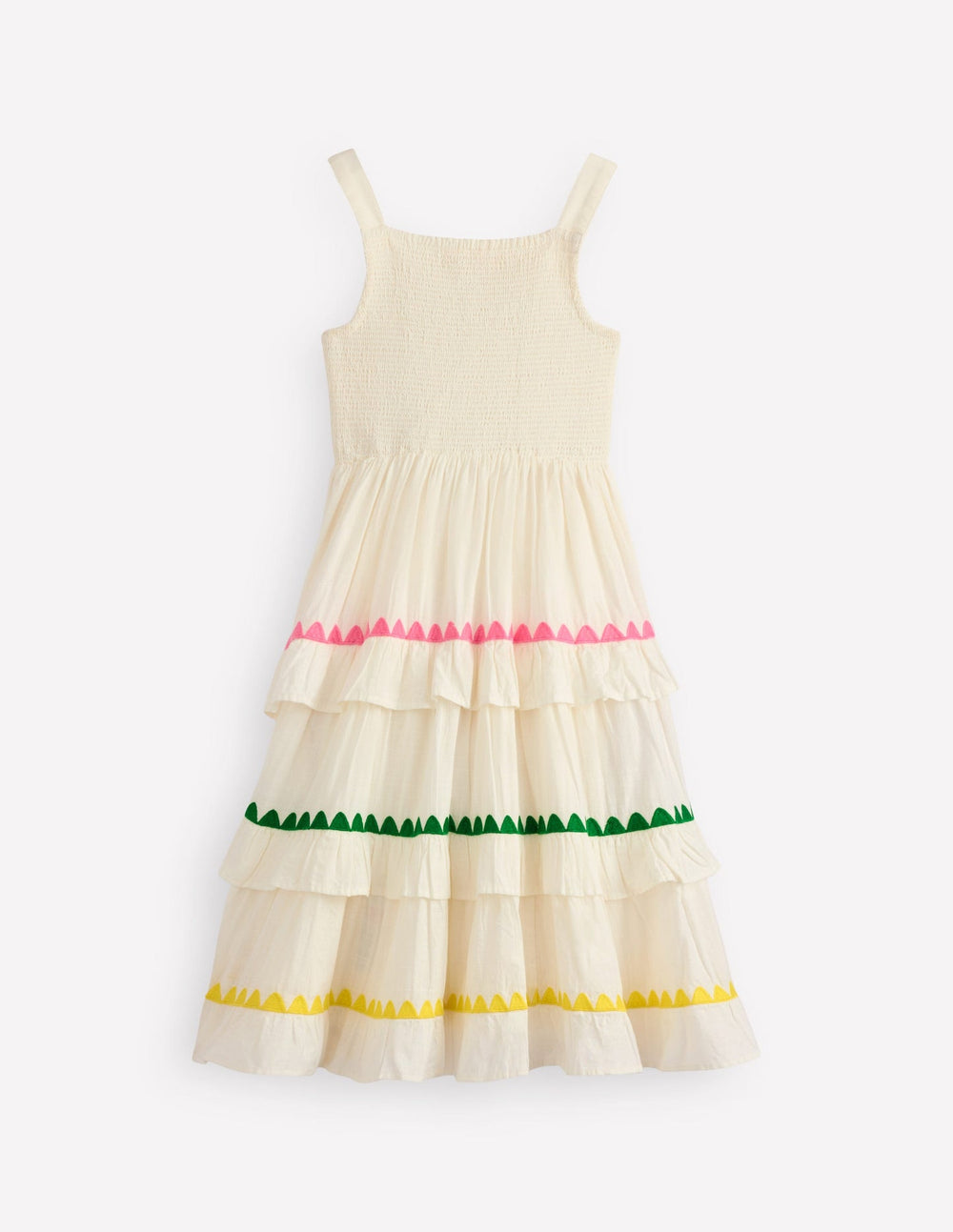 Odette Tiered Woven Sundress - Soft Ivory