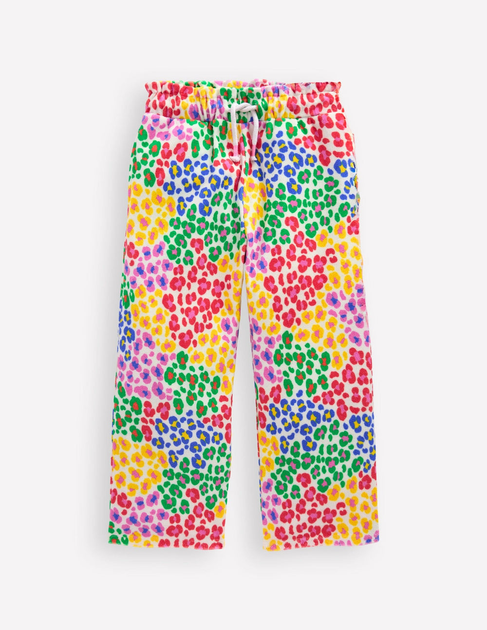Towelling Pants - Multi Rainbow Leopard