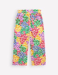 Towelling Pants - Multi Rainbow Leopard