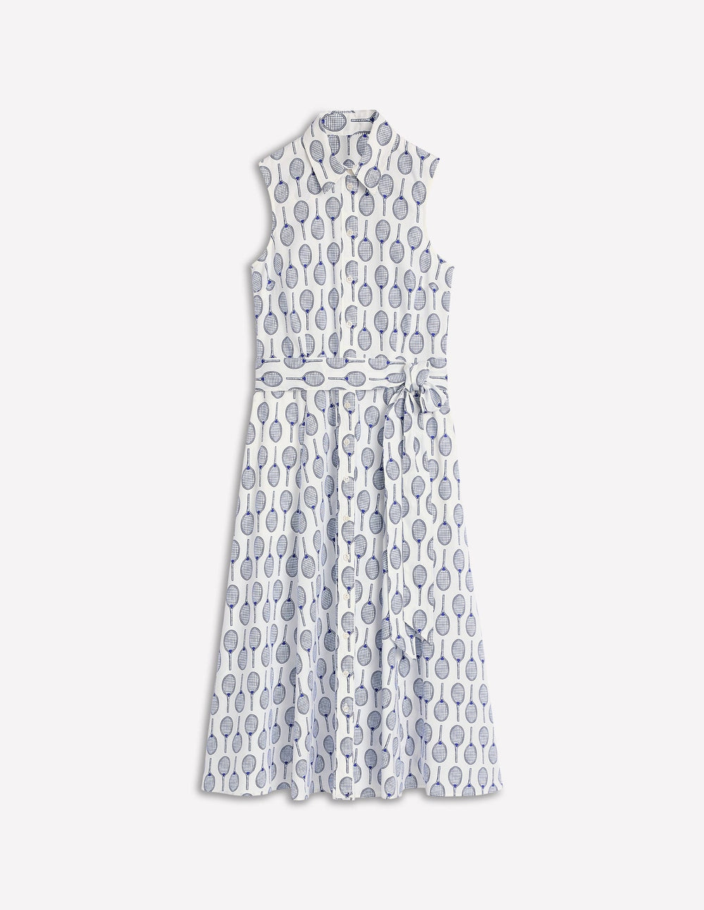 Amy Sleeveless Shirt Dress - Ivory, Tennis