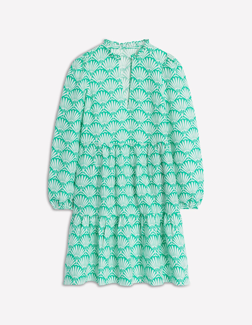 Esme Linen Short Dress - Aquamarine Blue, Deco Palm
