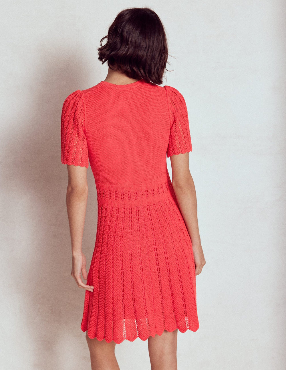 Cotton Stitch Crew Dress - Bittersweet