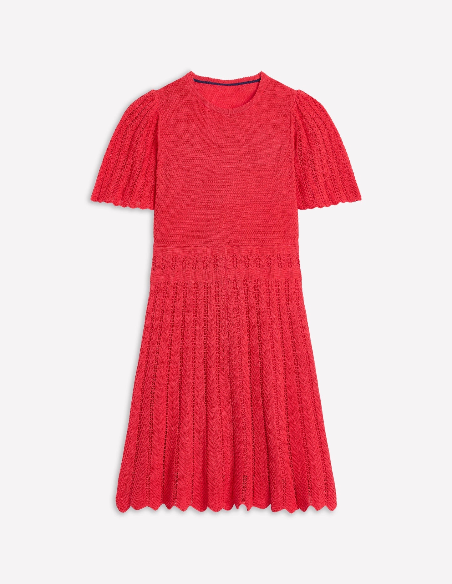 Cotton Stitch Crew Dress - Bittersweet