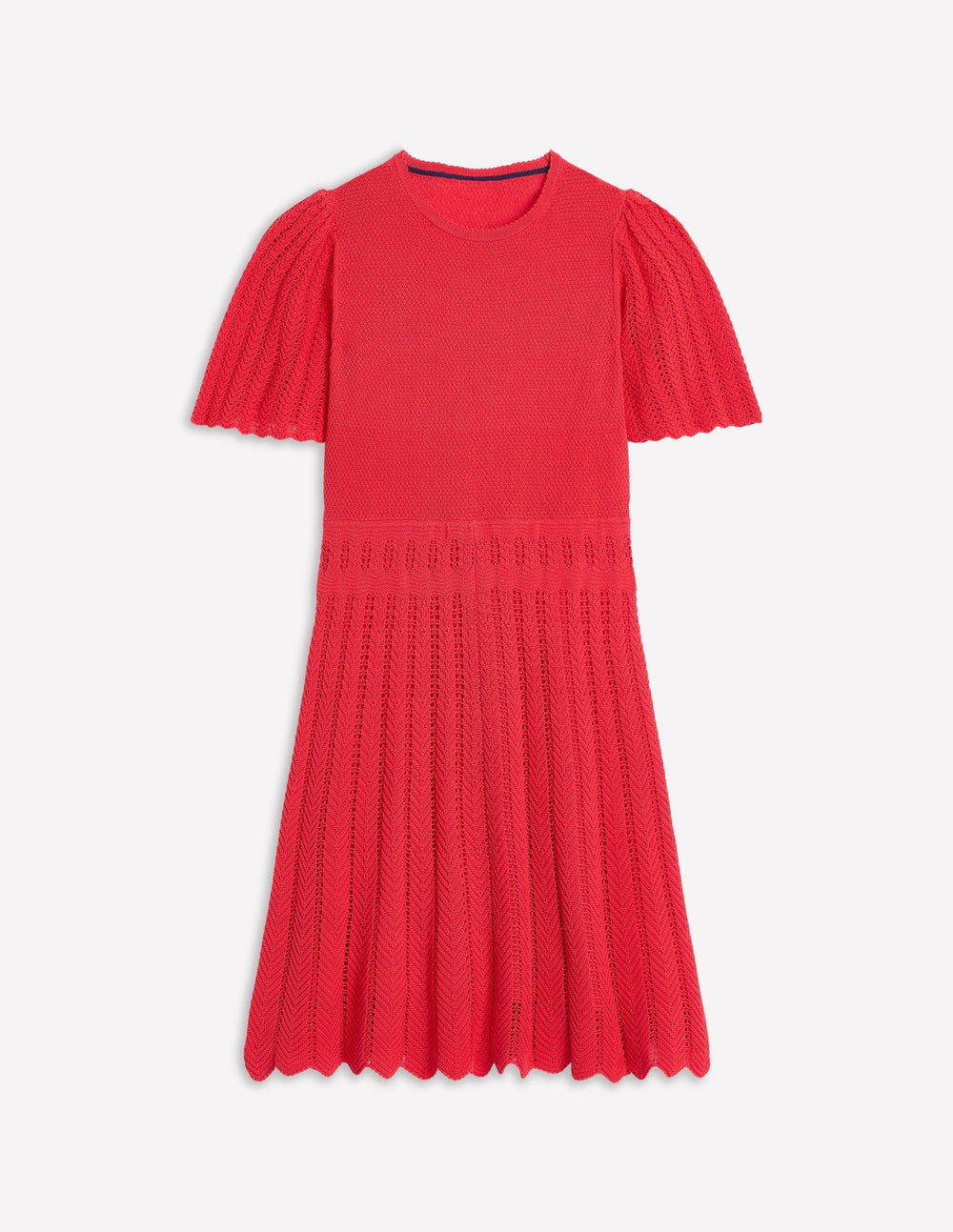 Cotton Stitch Crew Dress - Bittersweet