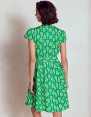 Imo Cotton Short Dress - Rich Emerald, Tennis