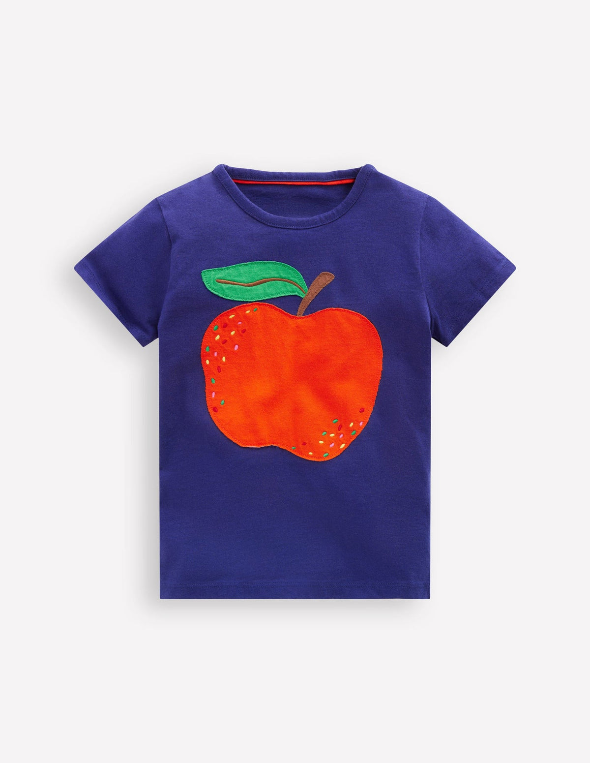 Short Sleeve Appliqué T-shirt - Starboard Blue Apple
