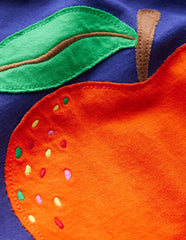 Short Sleeve Appliqué T-shirt - Starboard Blue Apple
