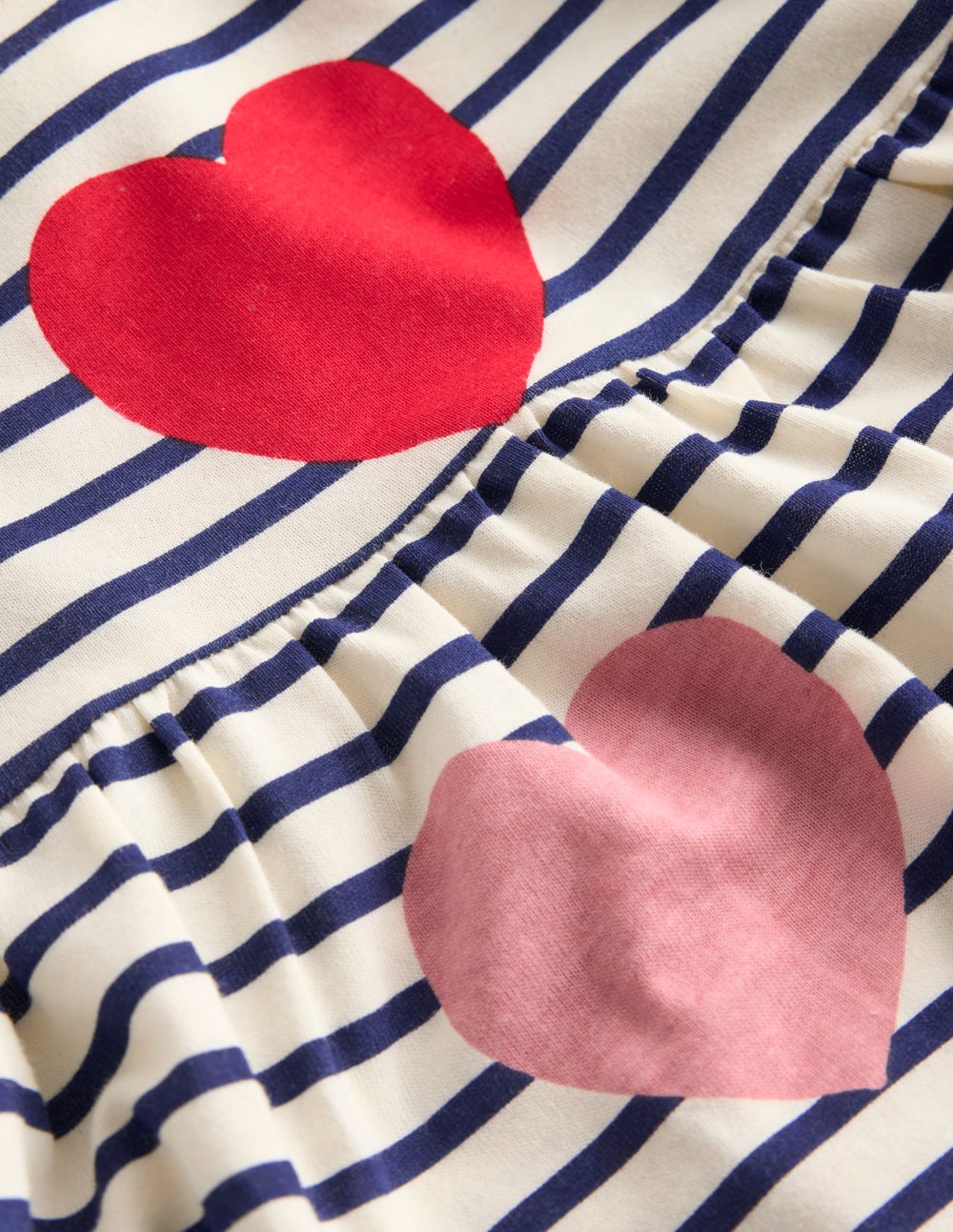 Ariel Twirly Jersey Dress - Multi Heart Stripe