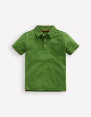 Slub Polo Shirt - Broccoli Green