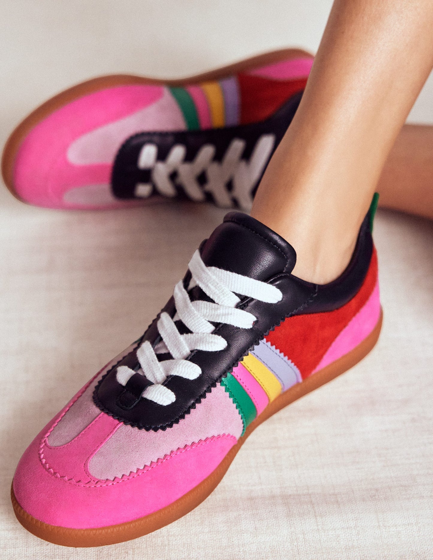 Erin Retro Tennis Trainers - Multicolour