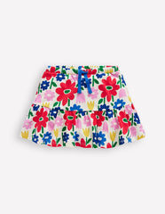 Tiered Jersey Skort - Multi Pop Flower
