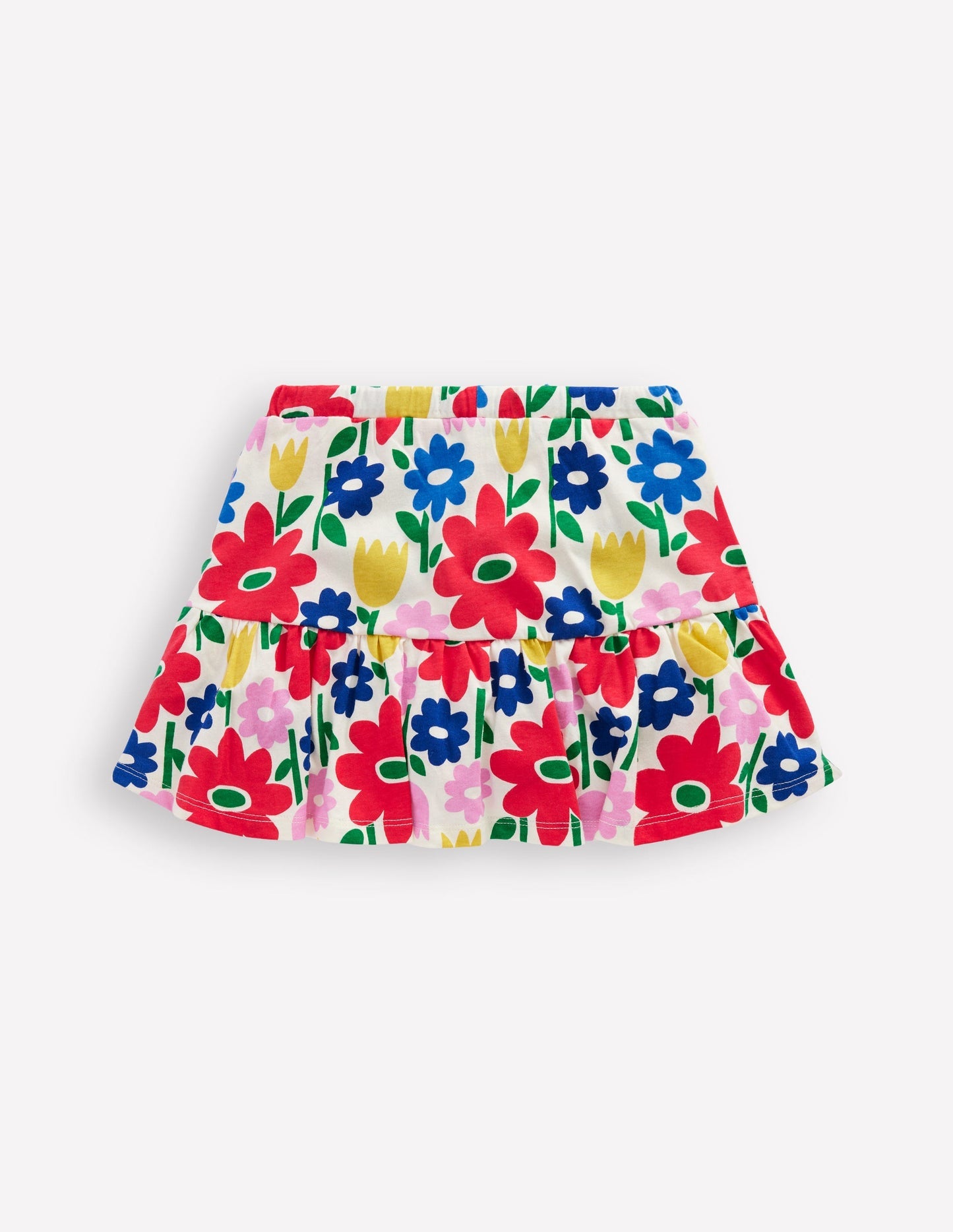 Tiered Jersey Skort - Multi Pop Flower