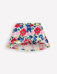 Tiered Jersey Skort - Multi Pop Flower