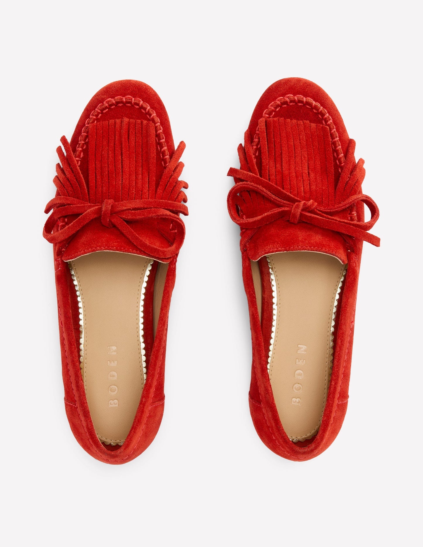 Soft Tassel Deck Shoes - Post Box Red