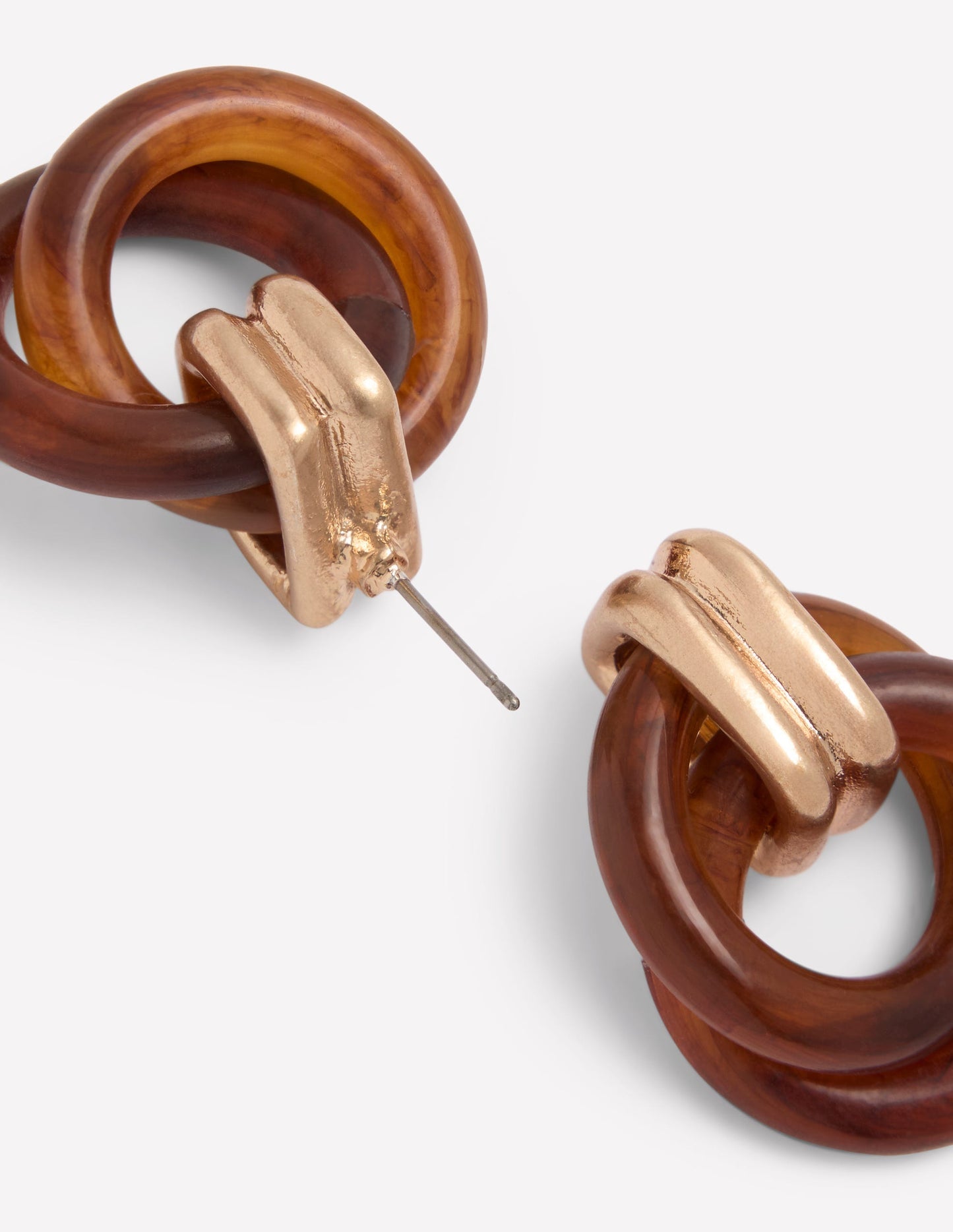 Double Twist Earrings - Brown Tort