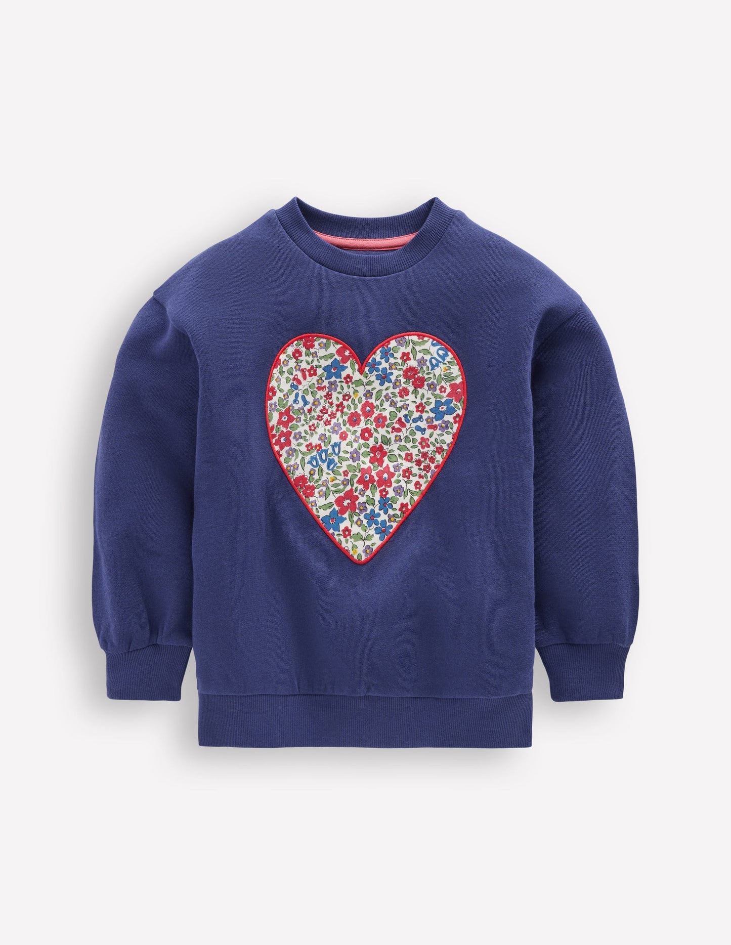 Bobbie Appliqué Sweatshirt - Starboard Blue Hearts