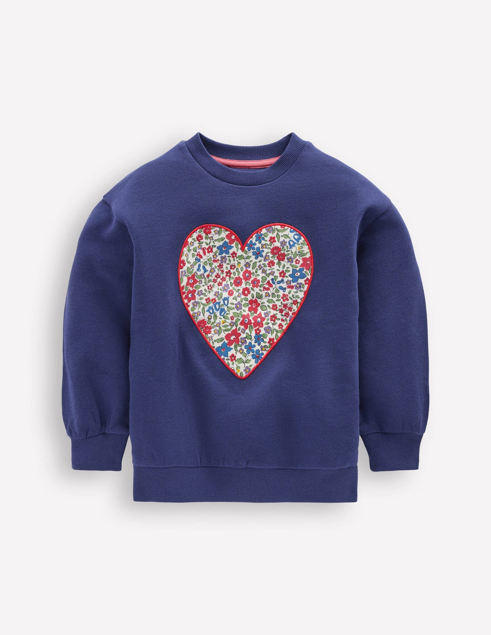 Bobbie Appliqué Sweatshirt - Starboard Blue Hearts
